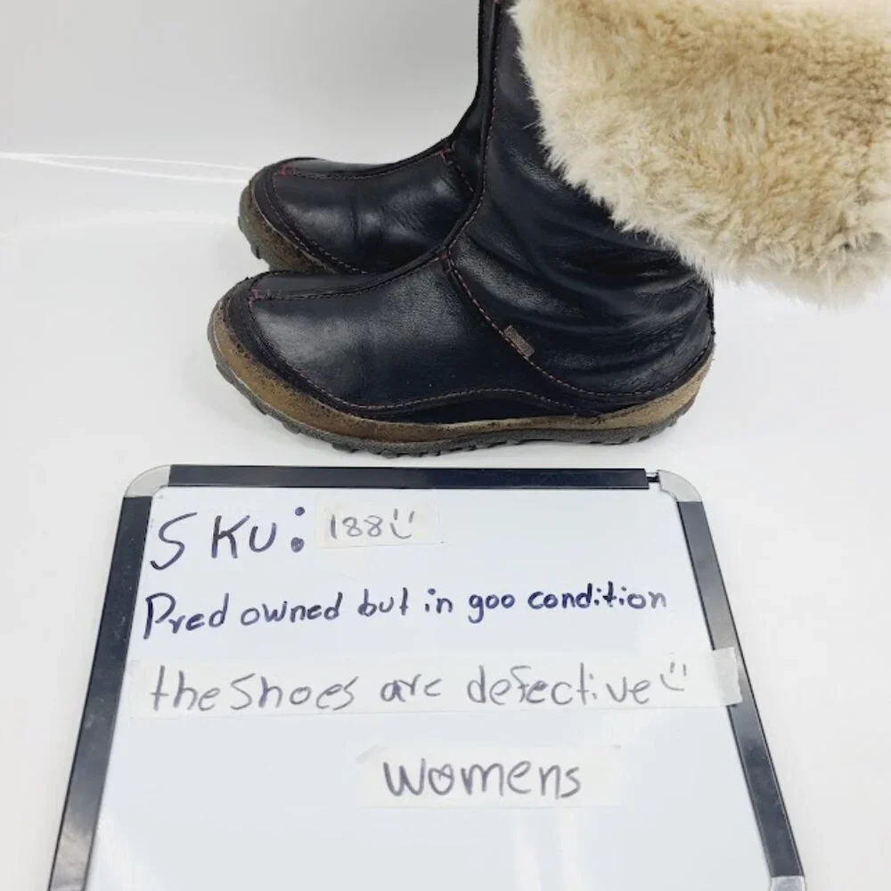 Merrell Women's Black Oslo Waterproof Slip-On Ankle Winter Snow Boot Size‎ 6.5